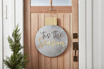 Mudpie Tis the Season Silver Ornament Door Hanger