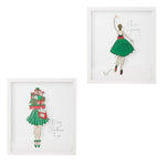 Christmas Decor - Wall art Pictures 16" Holiday Shopper Shadow Box
