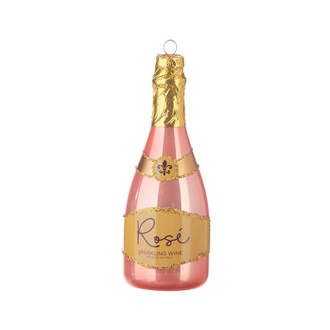 6" Rose Champagne Ornament