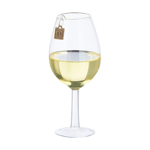 5.5" White Wine Wishes Ornament