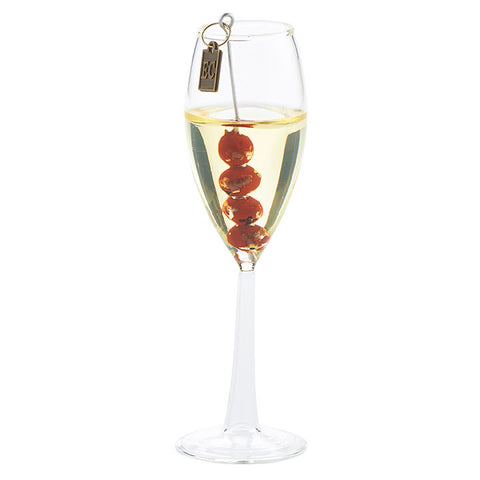 5.5" Christmas Champagne Ornament