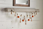 Fall Decor - Mudpie Orange Pumpkin Tassel Garland