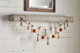 Fall Decor - Mudpie Orange Pumpkin Tassel Garland