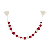 Mudpie Red/White Pom Tassel Garland