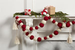 Mudpie Red/White Pom Tassel Garland