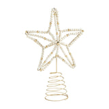 Christmas Decor - Mudpie Beaded Star Tree Topper