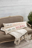 Christmas/Thanksgiving Holiday Decor - Mudpie Long Reversible Pillow