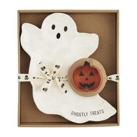 Fall Decor - Mudpie Ghost Cookie Plate Set