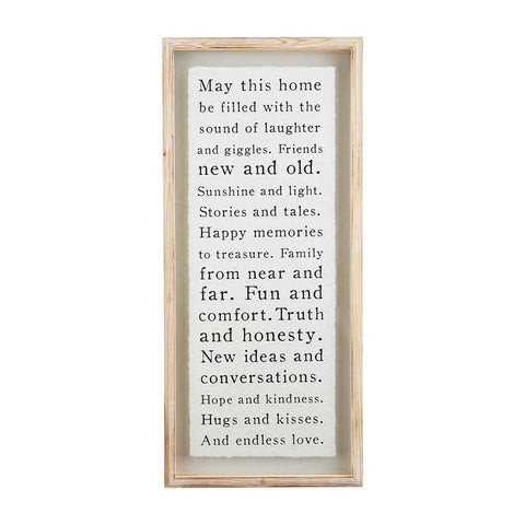 Home Decor - Wall Art Mudpie May This Home Glass Plaque