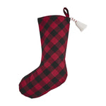 Mudpie Red Check Christmas Stocking