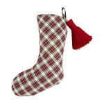 Mudpie White Tartan Christmas Stocking