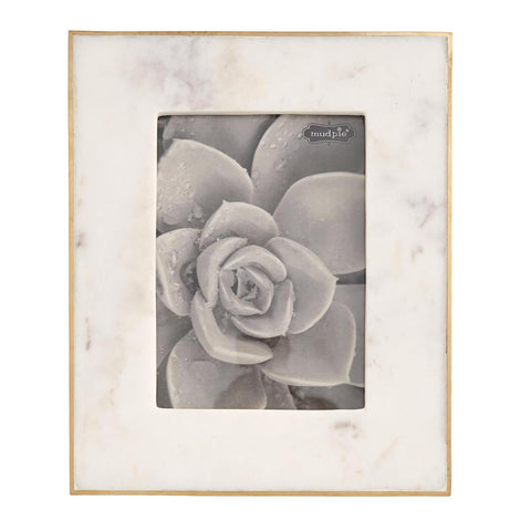 4"x6" Marble & Gold Photo Frame