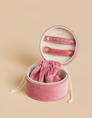 Spartina 449 Round Jewelry Travel Case - Rouge