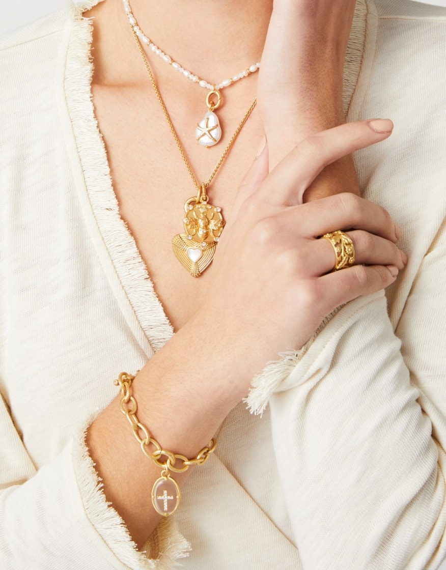 Spartina 449 Always Beloved Charm Necklace 17-18