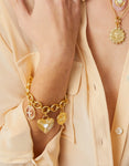Spartina 449 Faith Hope Love Charm Bracelet 7.25"-8.5"