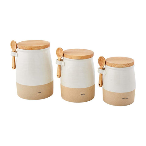 Home Decor - Tabletop Mudpie Stoneware Canister Set