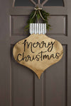 Mudpie Merry Christmas Foil Ornament Door Sign