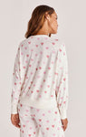 Z Supply Izzie Heart Long Sleeve Top - Bone