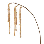 Christmas Decor - Floral 25" Wood Bead Hanging Spray