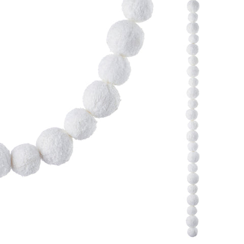 Christmas Decor - Garland 4' Snowball