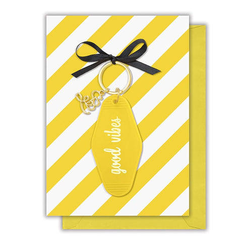 Gift Item - Good Vibes Card w/ Keychain