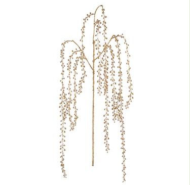 Christmas Decor - Floral 58" Gold Metallic Amaranthus Hanging Spray
