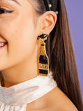 Beaded Grad Bottle Earrings