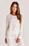 Z Supply Izzie Heart Long Sleeve Top - Bone