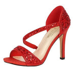 Red Sparkle Criss Cross High Heel