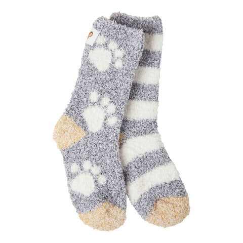 World's Softest Socks Youth Size 1-4 Snug Cozy Crew - Paw & Stripe