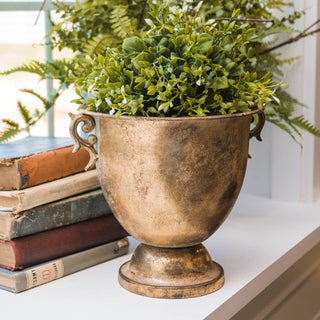 8.5" Gold Urn w/Handles