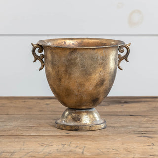 8.5" Gold Urn w/Handles