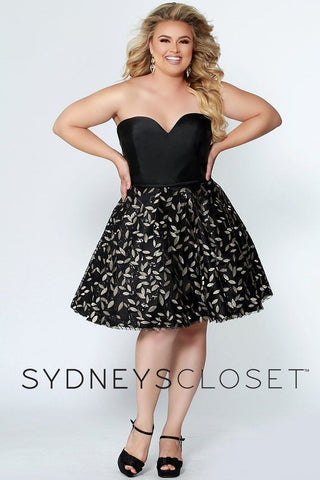 Sydney's Closet SC8097 - Black/Gold Size 14W