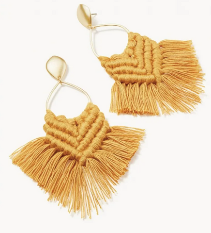 Spartina 449 Macramé Earrings - Goldenrod