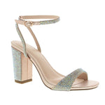 De Blossom Nude/AB Ankle Strap Heels