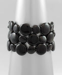 Black Circle Beaded Bracelet