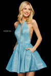 Sherri Hill 53027 - Turquoise/Silver Size 14