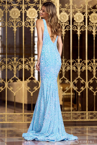 Sherri Hill 55084 - Light Blue Size 14