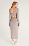 Z Supply Haven Rib Midi Dress - Ash