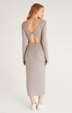 Z Supply Haven Rib Midi Dress - Ash