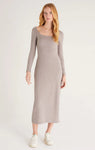 Z Supply Haven Rib Midi Dress - Ash