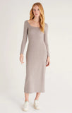 Z Supply Haven Rib Midi Dress - Ash