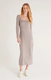 Z Supply Haven Rib Midi Dress - Ash