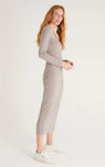 Z Supply Haven Rib Midi Dress - Ash