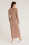 Z Supply Heidi Rib Henley Midi Dress - Portabella