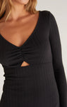 Z Supply Orla Rib Midi Dress - Black