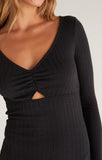 Z Supply Orla Rib Midi Dress - Black
