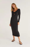 Z Supply Orla Rib Midi Dress - Black