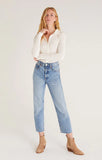 Z Supply Adrienne Rib Button Up Top - Sandstone