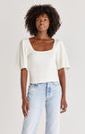 Z Supply Gigi Pointelle Sweater Top - Sandstone